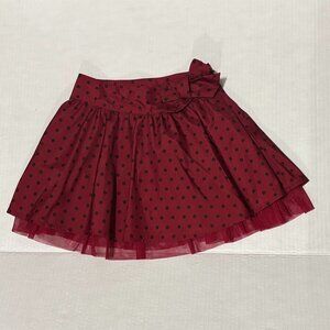 Gap Infant Girls Red/Black Polka Dot Tulle Skirt